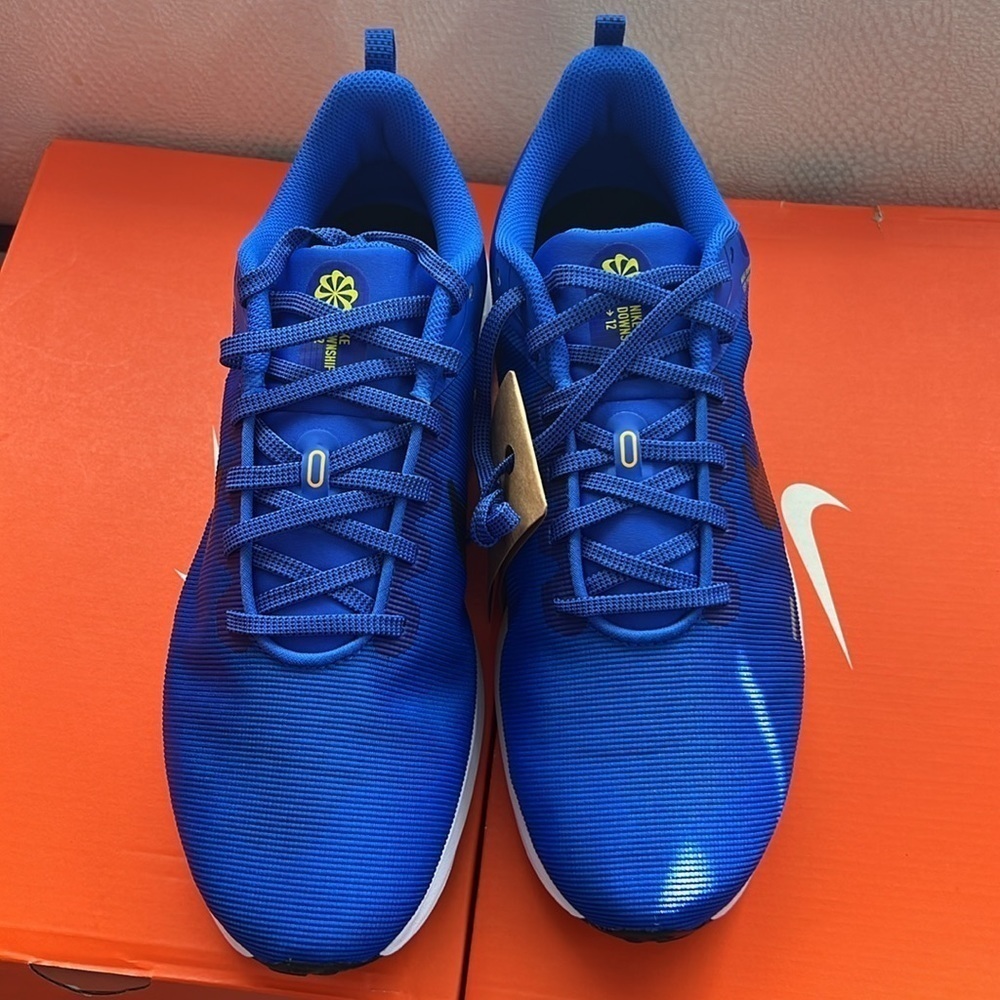 Nike Men's Downshifter 12 Race Blue Running Shoes - Picture 3 of 5